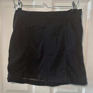 Free People Black Denim Mini Skirt Size 8